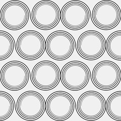 Poster - Wallpaer spirals. Monochrome double spirals pattern. Vector.