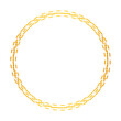 Golden Simple Circular Frame, Border Design. Editable Vector EPS.