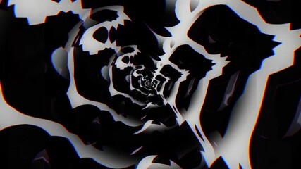 Poster - Kaleidoscopic pattern with abstract transforming psychedelic shapes. Animation. Beautiful ornament creating bright moving tunnel, seamless loop.