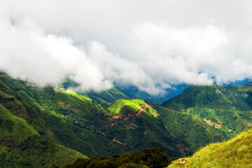 Beautiful landscape in Meghalaya in summer season