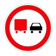 © New Africa - Traffic sign NO OVERTAKING FOR TRUCKS on white background, illustration