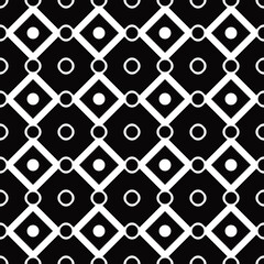 Poster - Rhombuses connected with circles. Vector interesting and geometric ornament. Decorative seamless rhombuses.