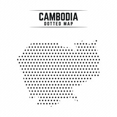 Dotted Map of Cambodia