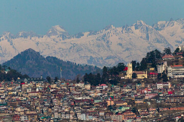 Wall Mural - Panoramic view of Shimla, Himachal