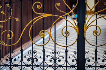 Wall Mural - The fragment of forged metal products. close-up