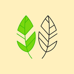  Leaf logo concept. minimalist logo. good for logo, icon, sign and symbol. Nature icon