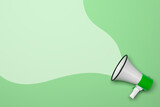 Fototapeta  - Green marketing communication concept with megaphone