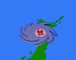 台風が上陸した北海道「青バック」