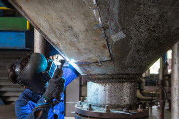 welding stainless tank silo