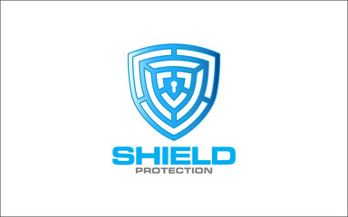 Wall Mural - Illustration vector graphic of safe, lock, shield, and security logo design template