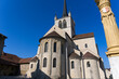 Old protestant roman abbey church at the old town of Payerne at summertime. Photo taken June 11th, 2021, Payerne, Switzerland.