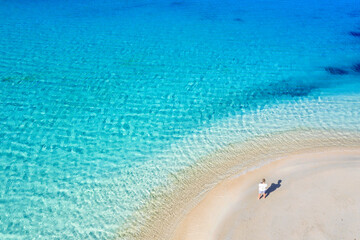 Sticker - Sandbank mitten im Meer