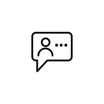 Chat Message Icon line Design Vector