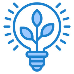 Wall Mural - lightblub blue style icon