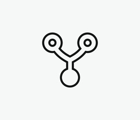 Poster - Share vector icon. Editable stroke. Symbol in Line Art Style for Design, Presentation, Website or Apps Elements, Logo. Pixel vector graphics - Vector
