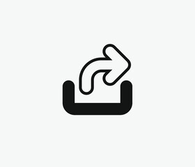 Poster - Upload vector icon. Editable stroke. Symbol in Line Art Style for Design, Presentation, Website or Apps Elements, Logo. Pixel vector graphics - Vector