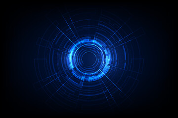 Poster - ui hud screen tech system innovation concept background template. vector illustration.
