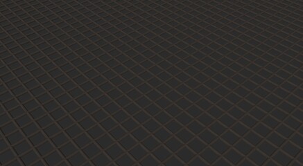Poster - Gray textured volumetric lattice or mesh on a gray background. 3d rendering abstract image.