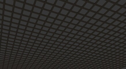 Poster - Gray textured volumetric lattice or mesh on a gray background. 3d rendering abstract image.