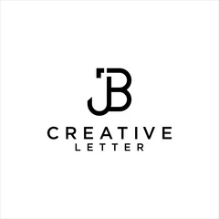 Aufkleber - Elegant JB Letter Logo Design .Modern, Minimalist, and Creative Branding