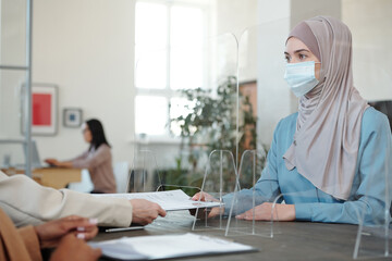 Poster - Arabian woman applying for citizenship g