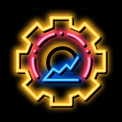 Poster - process policy neon light sign vector. Glowing bright icon process policy sign. transparent symbol illustration