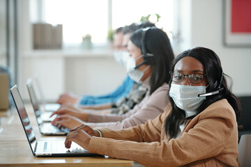 Poster - Portrait of African-American technical support specialist