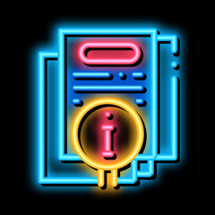 Poster - corporate compliance policy neon light sign vector. Glowing bright icon corporate compliance policy sign. transparent symbol illustration