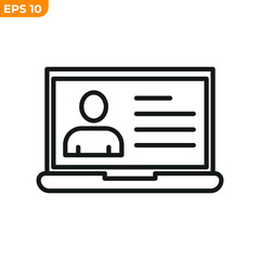 Wall Mural - personal website icon symbol template for graphic and web design collection logo vector illustration