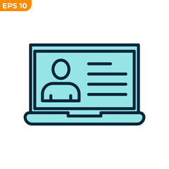 Wall Mural - personal website icon symbol template for graphic and web design collection logo vector illustration