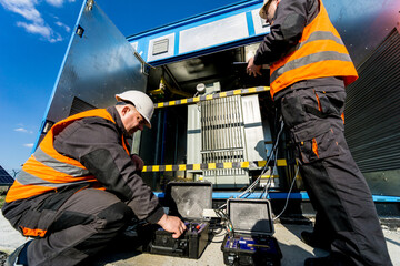 Wall Mural - execution of electrical measuring works on the power transformer