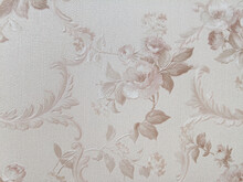 Retro Vintage Wallpaper With Brown Flowers , Floral Pattern