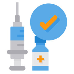 Sticker - Vaccine flat icon