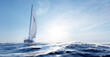 Leinwandbild Motiv Sailing yacht on the ocean