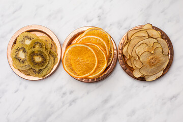 Wall Mural - Different dried fruits heap on the table