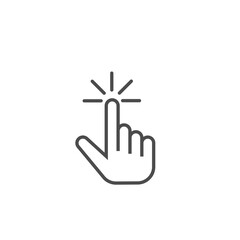 Poster - Hand cursor click vector icon for web, computer and mobile app