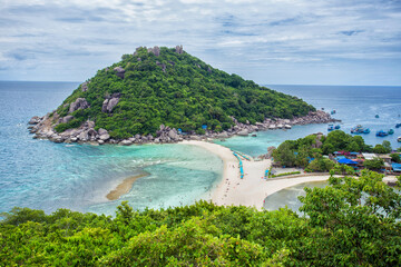 View point from top of mountain for see the beach, sea and nature of NangYuan and Tao island