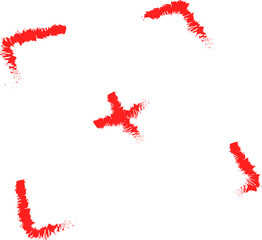 Poster - set of red splashes