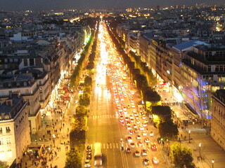 Poster - night view of Paris