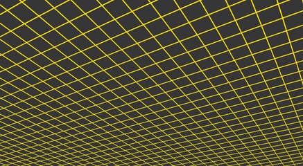 Poster - Abstract image in the form of a yellow grid on a gray background.