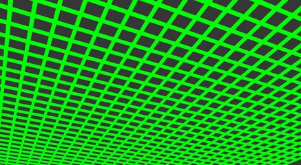 Poster - Abstract image in the form of a green grid on a gray background.