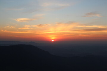 sunset in the mountains