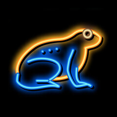 Wall Mural - tropical frog neon light sign vector. Glowing bright icon tropical frog sign. transparent symbol illustration