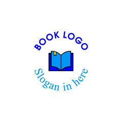 Wall Mural - book logo with simple concept. suitable for company logos, communities, shops, etc.