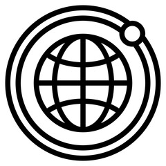 world outline style icon