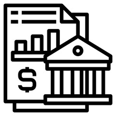 banking line icon