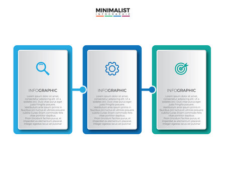 square infographic design template, square connected infographic template isolated on white background