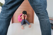 © Odua Images - abusive parent try to hit his kid at home. father and daughter domestic violence