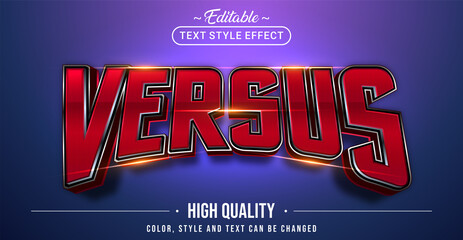 Fototapete - Editable text style effect - Versus text style theme.