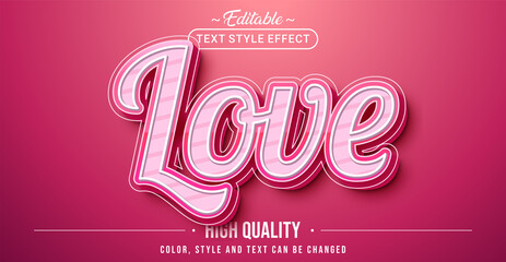 Poster - Editable text style effect - Love text style theme.